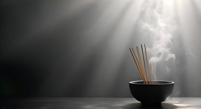 Minimalism, Chinese aesthetics, burning incense