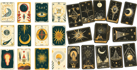 Magic card astrology, drawing spiritual poster