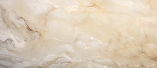 A close up of a polished white marble texture with hints of beige, brown, and peach tones. Ideal...