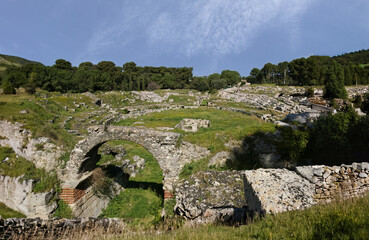 Neapolis archaeological park in Syracuse, Sicily, Italy