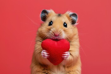 Sweet Hamster Love: Furry Friendship, AI Generative
