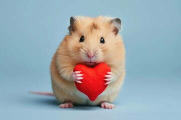 Sweet Hamster Embrace: Whisker Tickles, AI Generative
