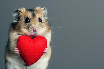 Cuddly Hamster Embrace: Warm Fuzzies, AI Generative
 - obrazy, fototapety, plakaty