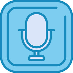 Microphone Square Vector Icon