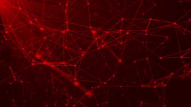 Abstract digital cybersecurity plexus computer data network connectivity technology 4k business background loop, blockchain, artificial intelligence cloud computing, internet, quantum computing