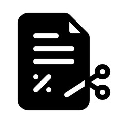 Tax Deduction Glyph Icon
