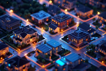 Obraz premium Redefining Smart Home Living: Wind Power Generation and Innovative Designs for Sustainable, Tech-Smart Renewable Energy Homes