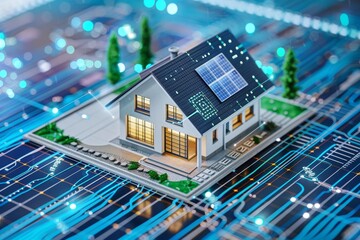 Obraz premium Innovating Wind Energy Storage Solutions: Smart Urban Living Meets Renewable Energy with Digital Appliances, Eco-Friendly Home Technologies, and Cyber Security for a Sustainable Future