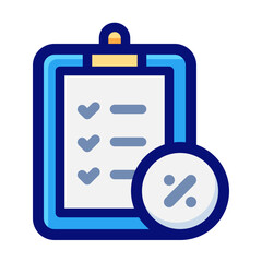 Tax Planning Color Outline Icon