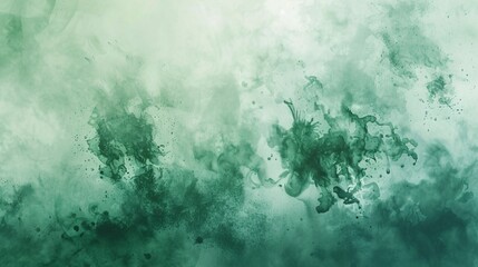 Abstract green watercolor background with splash