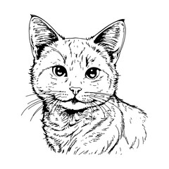 Line drawing of a cat, showcasing a sleek and modern design.