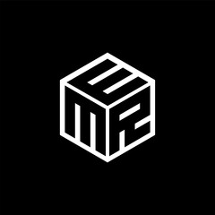 MRE letter logo design with black background in illustrator. Vector logo, calligraphy designs for logo, Poster, Invitation, etc.
