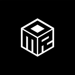 MRO letter logo design with black background in illustrator. Vector logo, calligraphy designs for logo, Poster, Invitation, etc. - obrazy, fototapety, plakaty