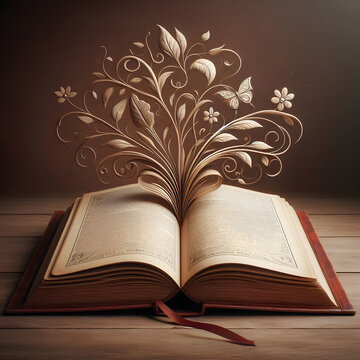 Open book, pastel color, isolated on pink background, 3d render
