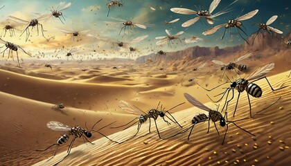 Exodus: The Plague of Mosquitoes (Gnats) - God's Third Plague on Egypt. Bible. 
