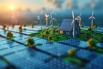 Elevating Eco-Conscious Living with Advanced Charging Solutions: A Deep Dive into Rooftop Design, Sustainable Technology, and 3D Construction Projects - obrazy, fototapety, plakaty