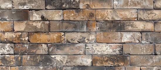 Light brown brick texture for interior wallpaper or covering.
