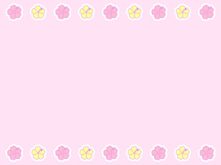 4:3 ハイビスカス白フチフレーム⭐︎