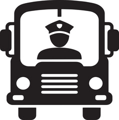 Safe Journey: The School Bus Driver Vector