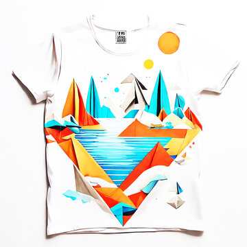 T-shirt design with ai generative 