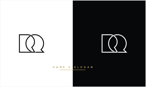 RQ, QR, R, Q, Abstract letters Logo Monogram