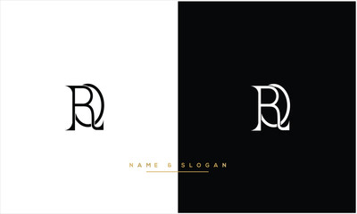 RQ, QR, R, Q, Abstract letters Logo Monogram