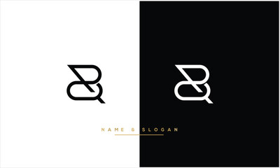Alphabet Letters RQ,Q R, Initials Logo Monogram