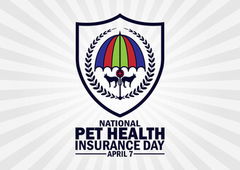 National Pet Health Insurance Day with shapes and typography. National Pet Health Insurance Day, background