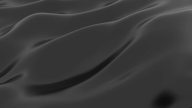displacement Waves fabric pattern abstract artistic background with black colors, video high quality 4K