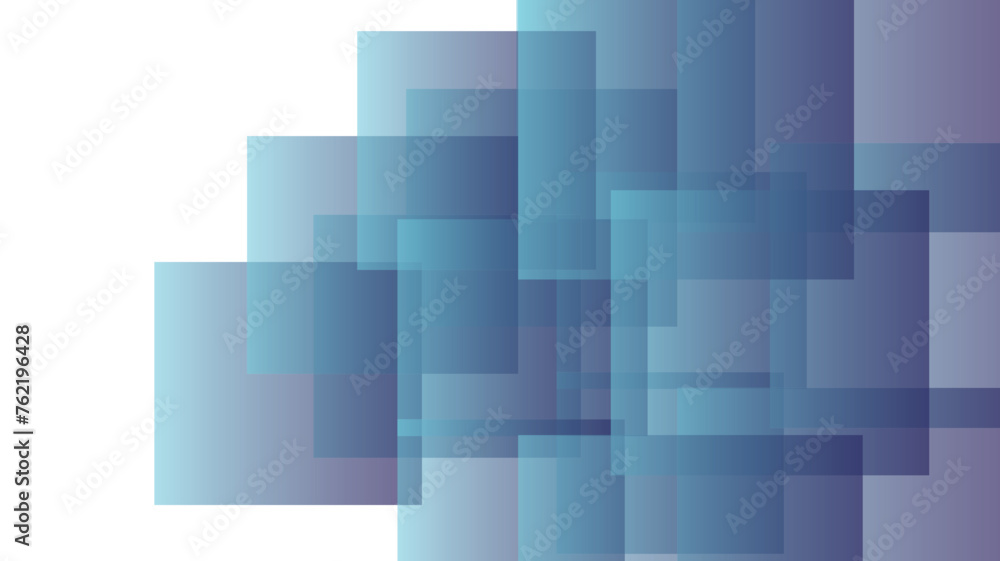 Poster blue square geometric pattern background. abstract dark blue background square shapes in transparent