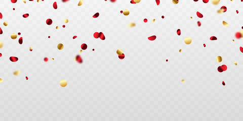 Naklejka premium confetti background Beautiful red color for celebration party vector illustration