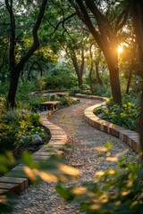 Professional Photography of an Urban Green Space Revitalization Project, Generative AI