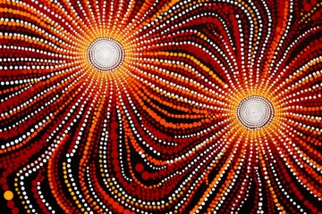 abstract background with aboriginal art