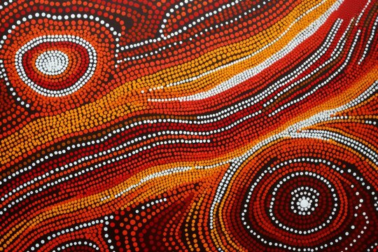 abstract background with aboriginal art