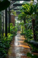 Obraz premium Professional Photography of an Urban Rooftop Garden Oasis, Generative AI