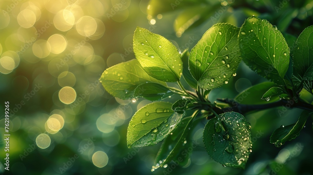 Aufkleber backdrop of fresh spring bokeh