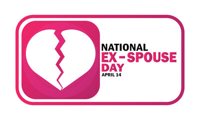 National Ex Spouse Day wallpaper with shapes and typography. National Ex Spouse Day, background