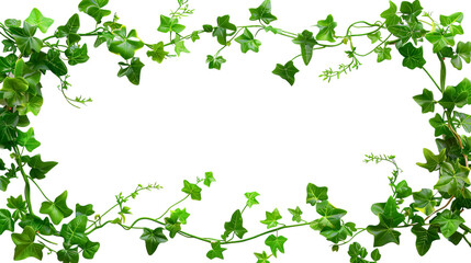 Rectangular Twisted Vines on a white background