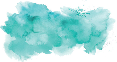 watercolor blue turquoise background - obrazy, fototapety, plakaty
