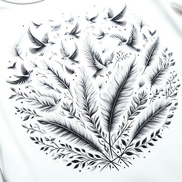 T-shirt design with ai generative 