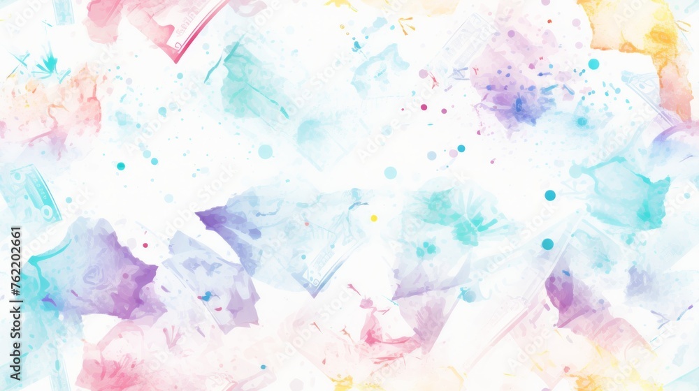 Poster generative ai simple aquarelle money pattern