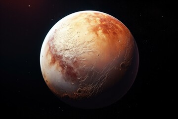 Dark Pluton planet. System space surface. Generate Ai - obrazy, fototapety, plakaty