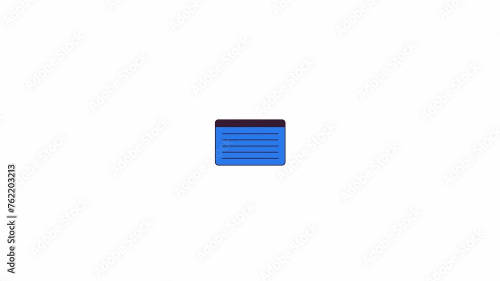 Poster web site wireframe integration line 2d object animation. software development and programming flat c