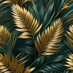 Abstract art. Plants, flowers, golden grains. Oil on canvas. Brush work. Modern art