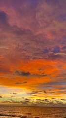 sunset over the sea