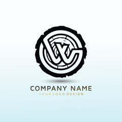 Letter W wood vector logo design
