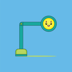 Adorable learning ice lamp mascot with expression