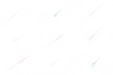 Falling stars set. Bright meteor trails. Shooting stars at isolated. Glowing meteorites. Bright falling star in motion with glowing trail. Transparent background PNG. Various sizes and colors. Set 2