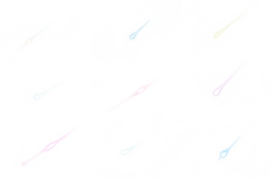 Falling stars set. Bright meteor trails. Shooting stars at isolated. Glowing meteorites. Bright falling star in motion with glowing trail. Transparent background PNG. Various sizes and colors. Set 2