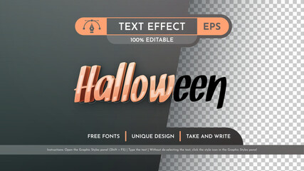 Halloween Editable Text Effect, Graphic Style
